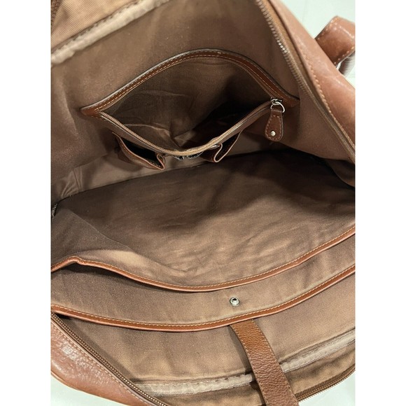 LIZ CLAIBORNE BROWN LEATHER BAG PURSE ORGANIZER - Picture 6 of 9